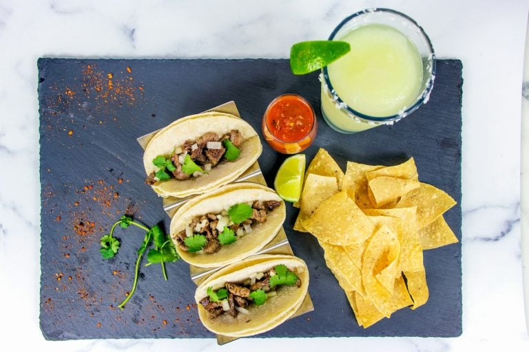 Mushroom Asada Tacos served fresh at Más Por Favor in Chinatown Las Vegas