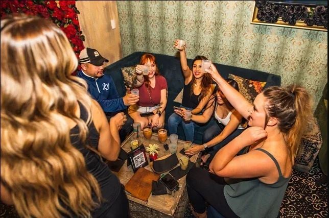 birthday party at mas por favor mexican speakeasy bar